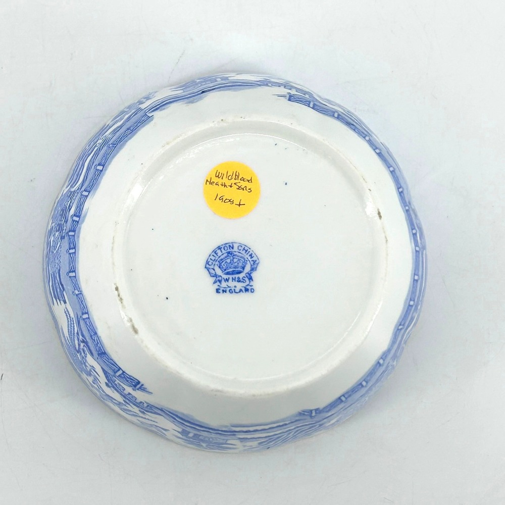 Antique Clifton China Blue Willow Waste Bowl Wildblood Heath & Sons England 1908 - Picture 8 of 11